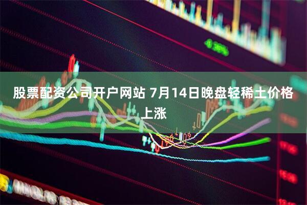 股票配资公司开户网站 7月14日晚盘轻稀土价格上涨